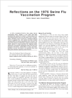 Reflections on the 1976 Swine Flu Vaccination Program