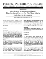 Qualitative Assessment of Local Distribution of Screen for Life Mass Media Materials in Appalachia