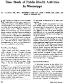Time study of public health activities in Mississippi