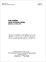 Acute conditions incidence and associated disability United States July 1975June 1976