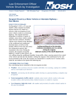 Sergeant Struck by a Motor Vehicle on Interstate Highway  New Mexico LEO 201401