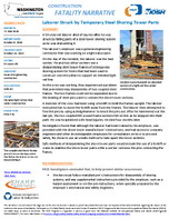 Construction Fatality Narrative Laborer Struck by Temporary Steel Shoring Tower Parts 2020