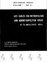 LIFE TABLES FOR METROPOLITAN AND NONMETROPOIITAN AREAS OF THE UNITED STATES 195961