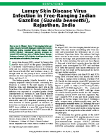 Lumpy Skin Disease Virus Infection in FreeRanging Indian Gazelles Gazella bennettii Rajasthan India