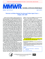 MMWR Morbidity and Mortality Weekly Report Vol 59 No 27 July 16 2010