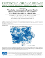 Visualizing Immunization Registry Data to Identify Places With Low Rates of HPV Vaccination Initiation in a Rural State