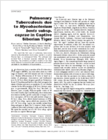 Pulmonary Tuberculosis due to Mycobacterium bovis in Captive Siberian Tiger
