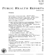 Public Health Reports  v 67 no 5  table of contents