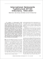 International Salmonella Typhimurium DT104 Infections 19922001