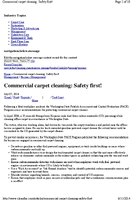 Commercial Carpet Cleaning Safety First