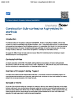 Construction SubContractor Asphyxiated in Manhole FACE 8844
