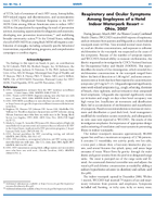 Respiratory and Ocular Symptoms Among Employees of a Hotel Indoor Waterpark Resort  Ohio 2007