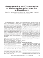 Gastroenteritis and Transmission of Helicobacter pylori Infection in Households1