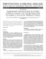 Randomized Controlled Trial of a Mailed Toolkit to Increase Use of Body Mass Index Percentiles to Screen for Childhood Obesity