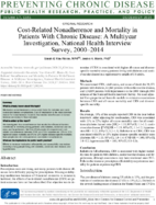 CostRelated Nonadherence and Mortality in Patients With Chronic Disease A Multiyear Investigation National Health Interview Survey 20002014