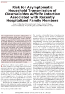 Risk for Asymptomatic Household Transmission of Clostridioides difficile Infection Associated with Recently Hospitalized Family Members