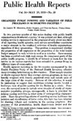 Public Health Reports  v 54 no 20 MAY 19 1939