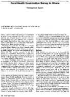 Rural health examination survey in Ghana nonresponse factors