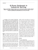 Q Fever Outbreak in Industrial Setting