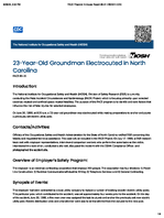 23YearOld Groundman Electrocuted in North Carolina FACE 8631