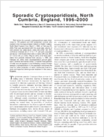 Sporadic Cryptosporidiosis North Cumbria England 19962000