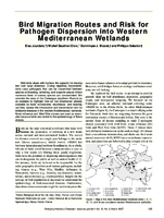 Bird Migration Routes and Risk for Pathogen Dispersion into Western Mediterranean Wetlands