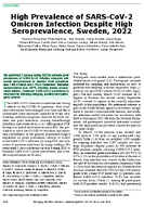 High Prevalence of SARSCoV2 Omicron Infection Despite High Seroprevalence Sweden 2022