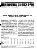 Births Deaths Marriages and Divorces Annual Summary for the United States 1977