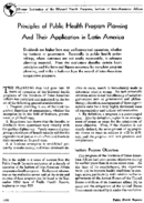 Principles of public health program planning and their application in Latin America