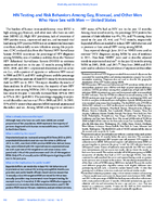HIV Testing and Risk Behaviors Among Gay Bisexual and Other Men Who Have Sex with Men  United States