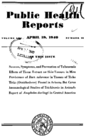 Public Health Reports  v 55 no 16  cover