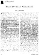 Rsum of work in air pollution control