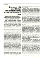 Divergent HIV and Simian Immunodeficiency Virus Surveillance Zaire