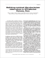Multidrugresistant Mycobacterium tuberculosis in HIVInfected Persons Peru