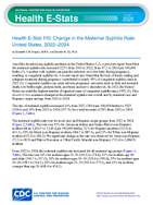 Change in the maternal syphilis rate United States 20222024