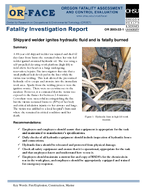 Shipyard welder ignites hydraulic fluid and is fatally burned
