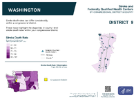 WA Congressional District 09 Stroke and Federally Qualified Health Centers Map 118th Congress