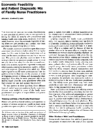 Economic feasibility and patient diagnostic mix of family nurse practitioners 