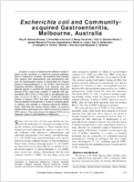 Escherichia coli and Communityacquired Gastroenteritis Melbourne Australia