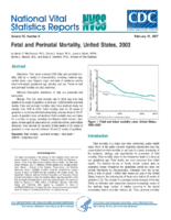 Fetal and Perinatal Mortality United States 2003