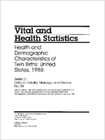 Health and Demographic Characteristics of Twin Births  United States 1988