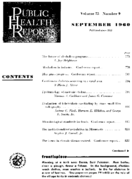 Public Health Rep v 75 no 5  table of contents