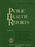 Public Health Reports  v 70 no 4  cover