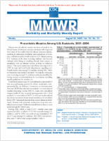 MMWR Morbidity and Mortality Weekly Report Vol 54 No 33 August 26 2005