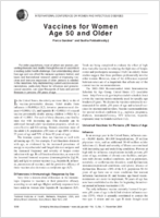 Vaccines for Women Age 50 and Older1