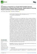 Evaluation of Starlink Low Earth Orbit Satellite Internet Connectivity to Support Smart Forestry Applications in Varying Stand Conditions in the Inland Northwest