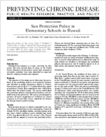 Sun Protection Policy in Elementary Schools in Hawaii