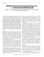 Alfalfa Seed Decontamination in Salmonella Outbreak