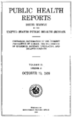Public Health Reports  v 31 no 41  cover