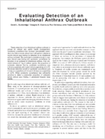 Evaluating Detection of an Inhalational Anthrax Outbreak